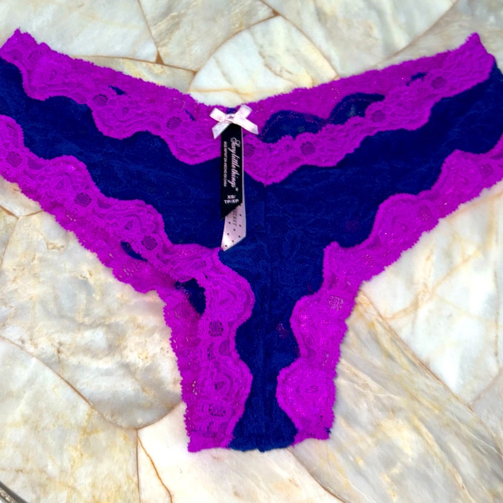 NEW Victoria’s Secret Lingerie Vintage Gorgeous Panties Thong Cheeky Lace Trim